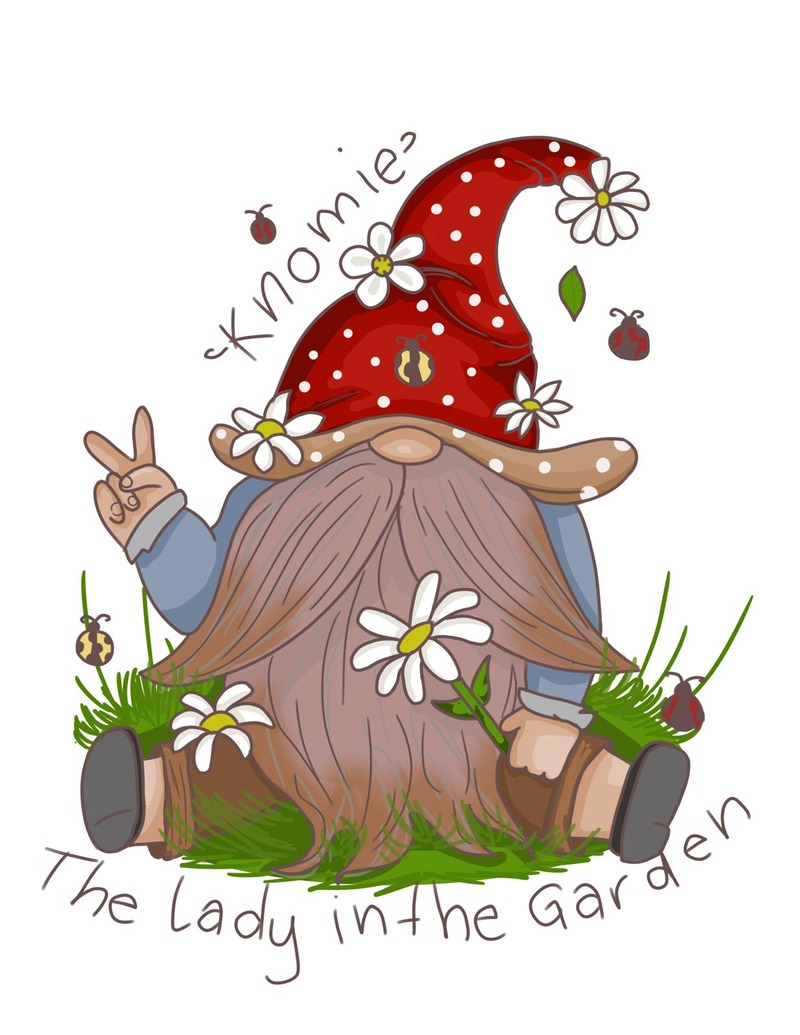 Lady in the Garden logo with stylized leaf icon and elegant serif text